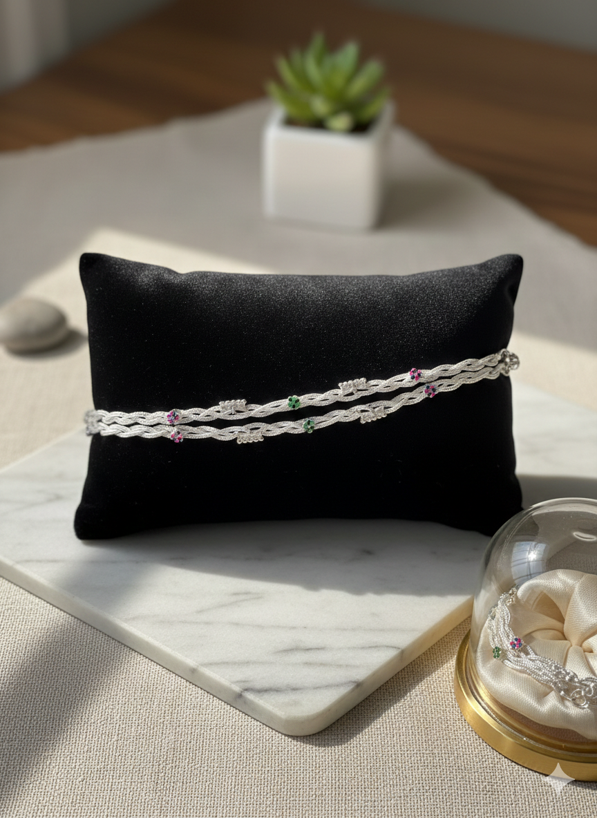 2026/02/1000183920.png Anklet with Multi-Colored Zircon Stones - Image 1