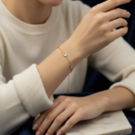 Oval Bezel-Set Crystal Chain Bracelet