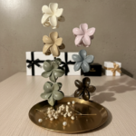 Plumeria Bloom Matte Hair Claw Clips