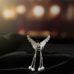 Ethereal Angel Wing Hair Clip with Pearl Charms