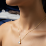 Triangle Moonstone Necklace