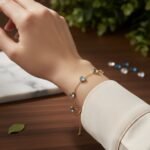 Heart-Cut Aquamarine Station Bracelet