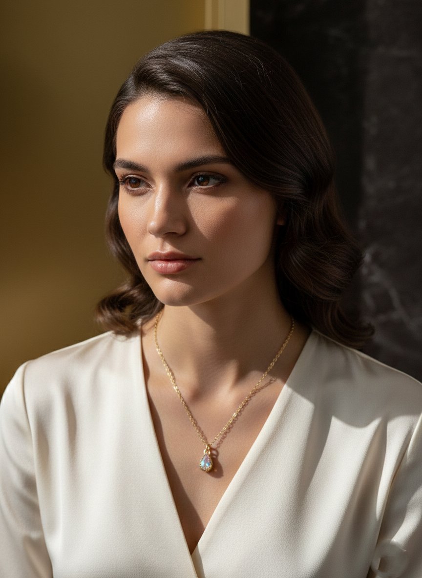 2026/02/1000186760.jpg Ethereal Teardrop Moonstone Pendant Necklace in 18K Gold Finish - Image 1