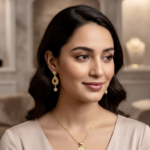 Gold-Plated with Ruby-Red Accents and Cubic Zirconia