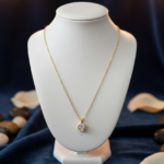 Gold Plated Clover Necklace with Zirconia Heart Pendant – Sparkle Four-Leaf Design