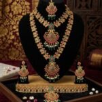 Exquisite Peacock Motif Traditional Temple Jewelry Set