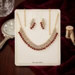 Elegant Emerald-Tone & Crystal Collar Jewelry Set