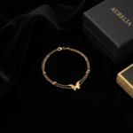 Dainty Dual-Chain Butterfly Bracelet