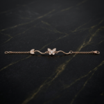 Rose Gold Crystal Butterfly Bracelet
