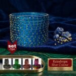Raindrops Premium Glass Bangle Set (12-Piece)