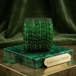 Raindrops Emerald Green Bangle Set 12 pcs